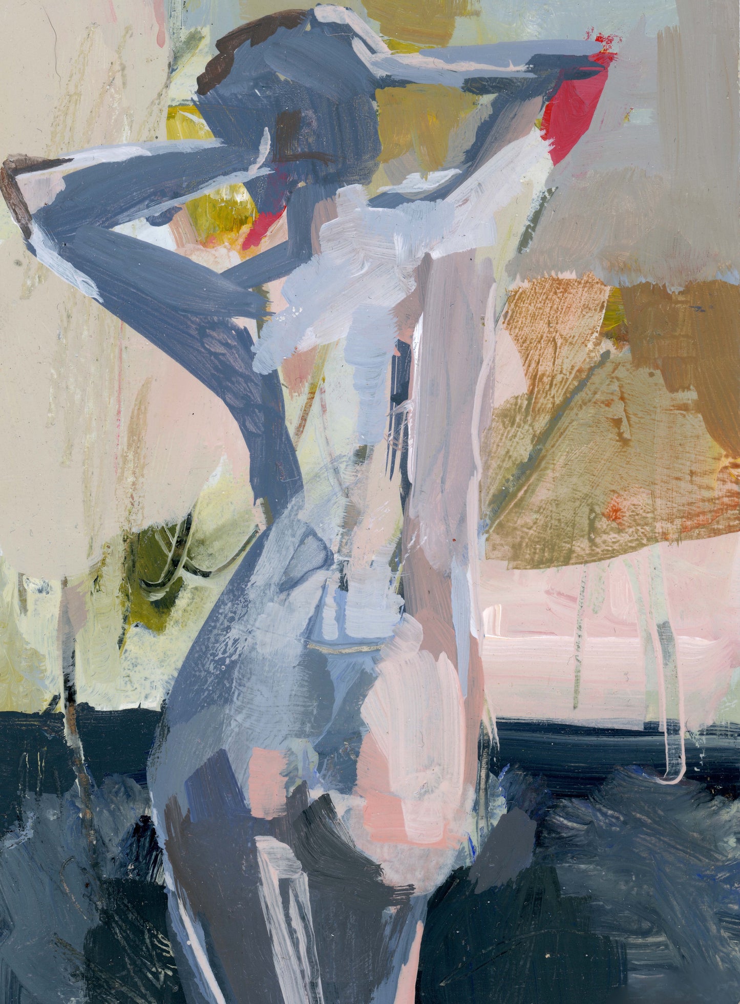 Beyond the Deep Blue - Limited Edition Abstract Figurative White Aluminum Art Print