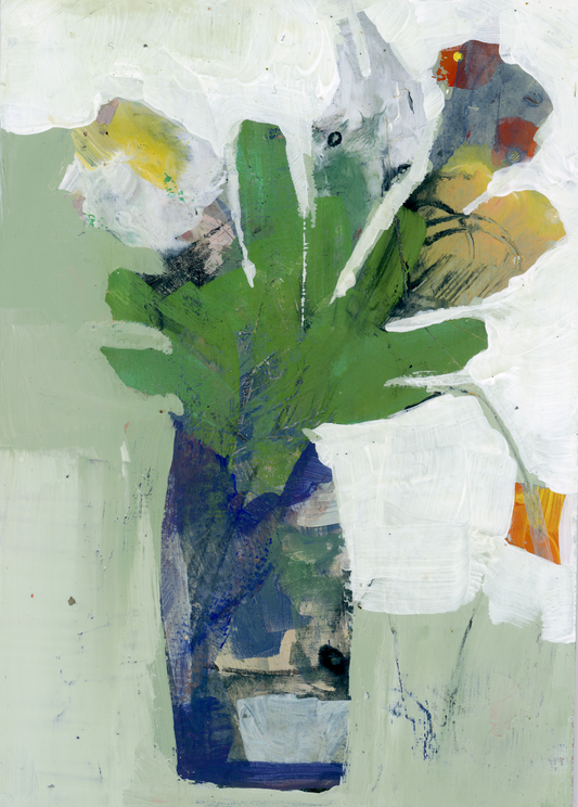 Diamond in the Rough - Limited Edition Abstract Floral White Aluminum Art Print