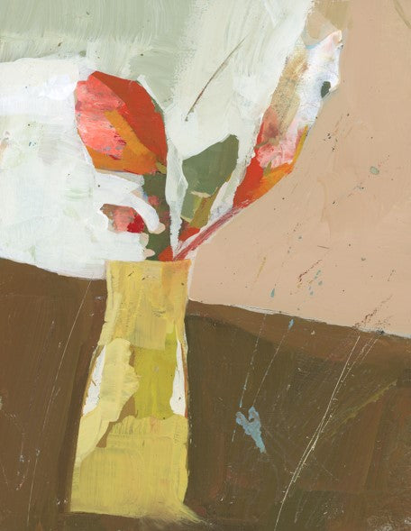 Wrong Side of Beige - Limited Edition Abstract Floral White Aluminum Art Print