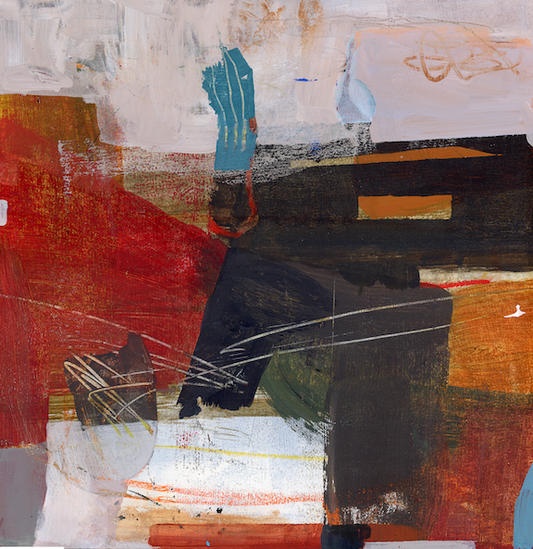 Rust & Radiance - Limited Edition Abstract White Aluminum Art Print