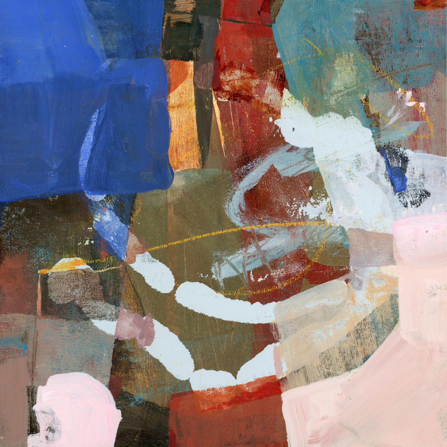 Abstract art with a mix of colors and textures