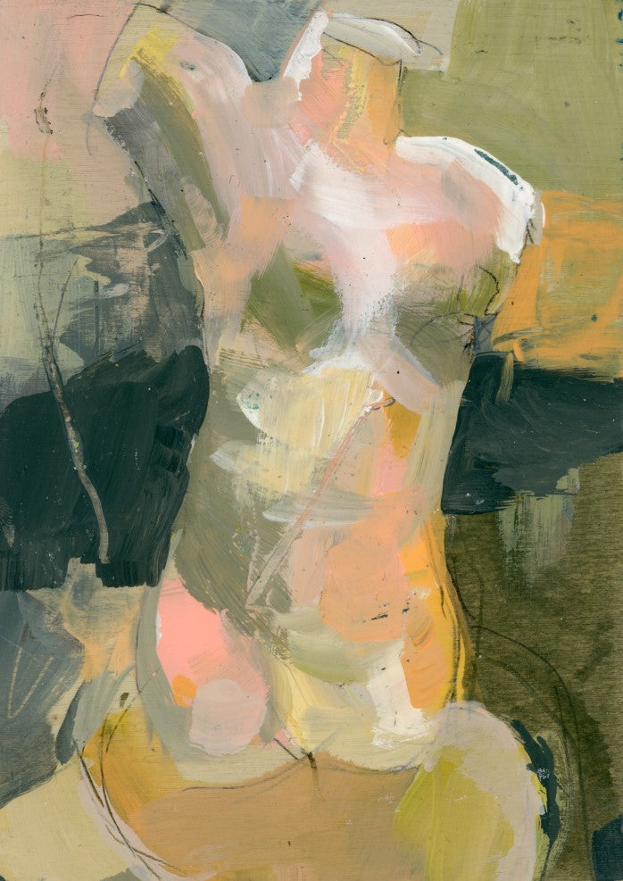 Venus With a Charcoal Twist - Limited Edition Abstract Figurative White Aluminum Art Print (Copy)