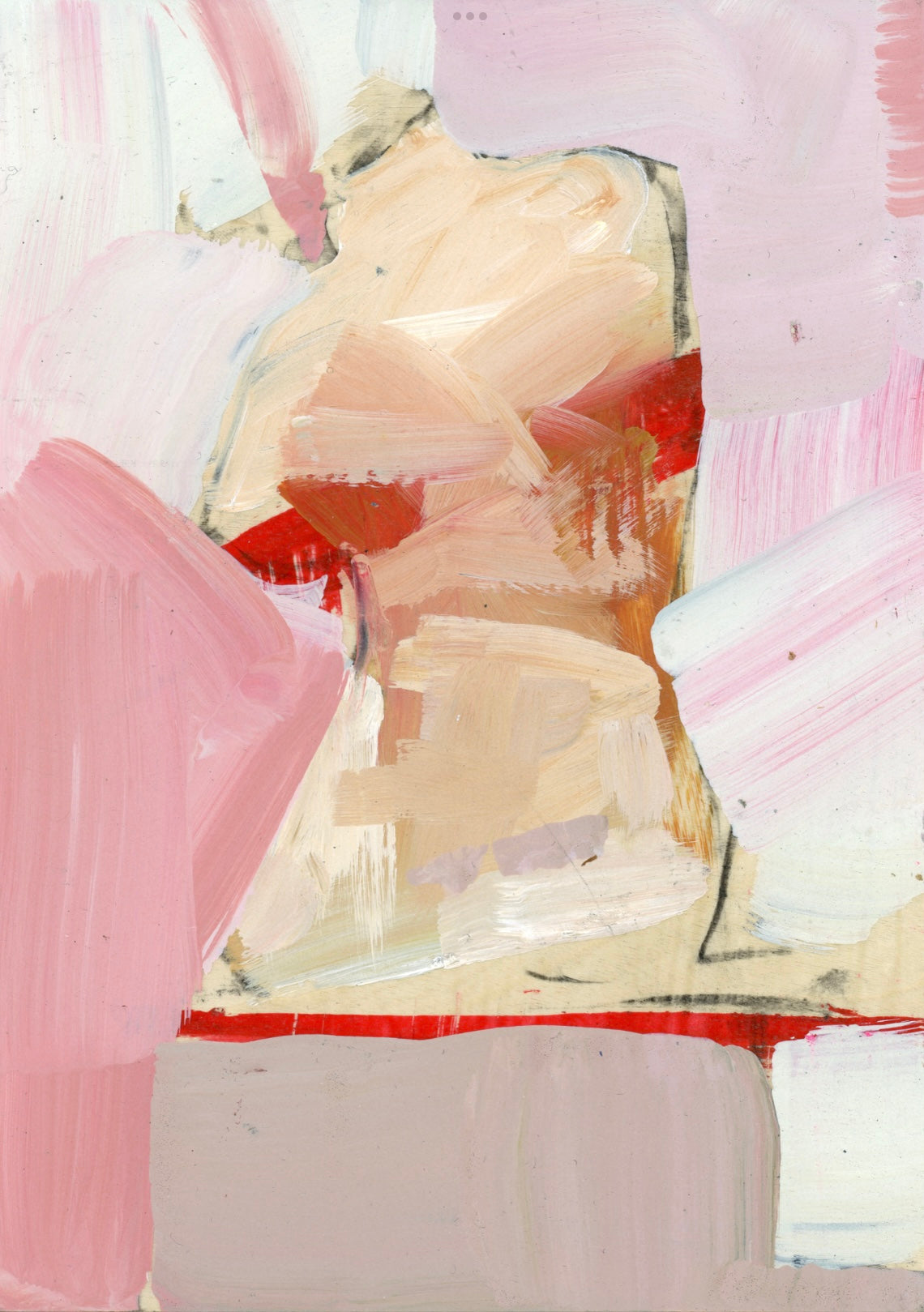 Precious Pink Venus - Limited Edition Abstract Figurative White Aluminum Art Print