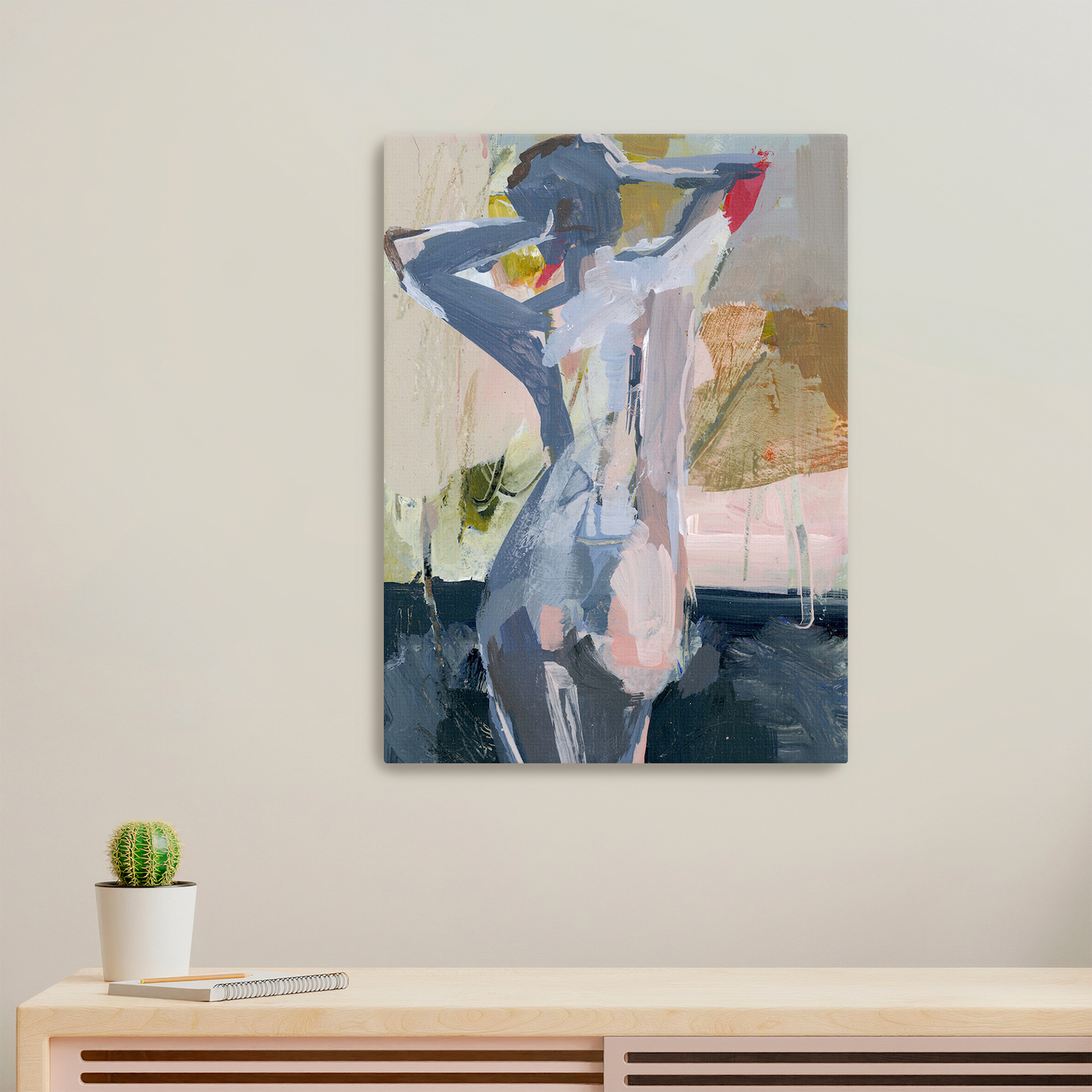Beyond the Deep Blue - Limited Edition Abstract Figurative White Aluminum Art Print