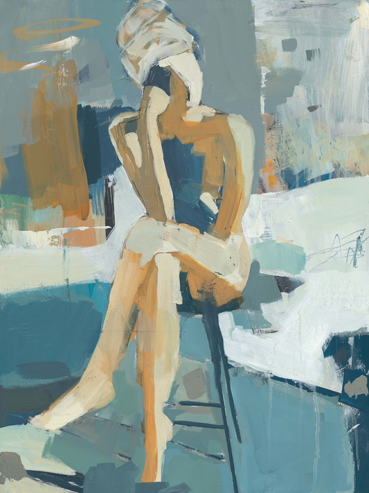 Daily Thoughts - Limited Edition Abstract Figurative White Aluminum Art Print