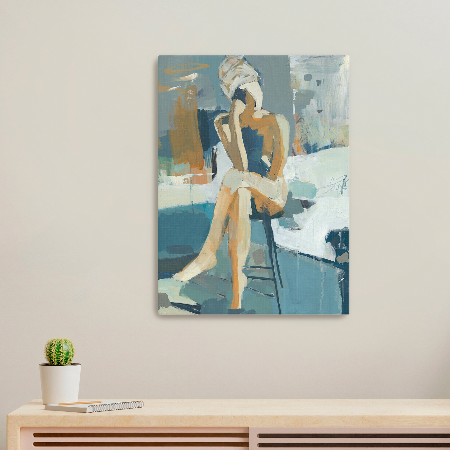 Daily Thoughts - Limited Edition Abstract Figurative White Aluminum Art Print