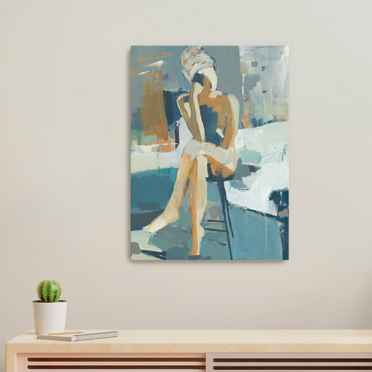 Daily Thoughts - Limited Edition Abstract Figurative White Aluminum Art Print