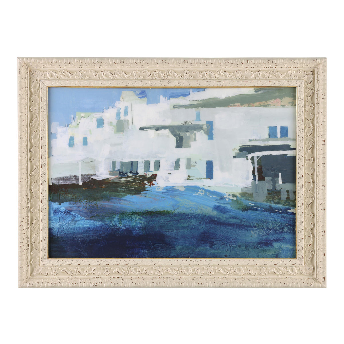 Windows of Cadaqués Small | Ornate Off-White Frame by Donna Weathers (John-Richard)