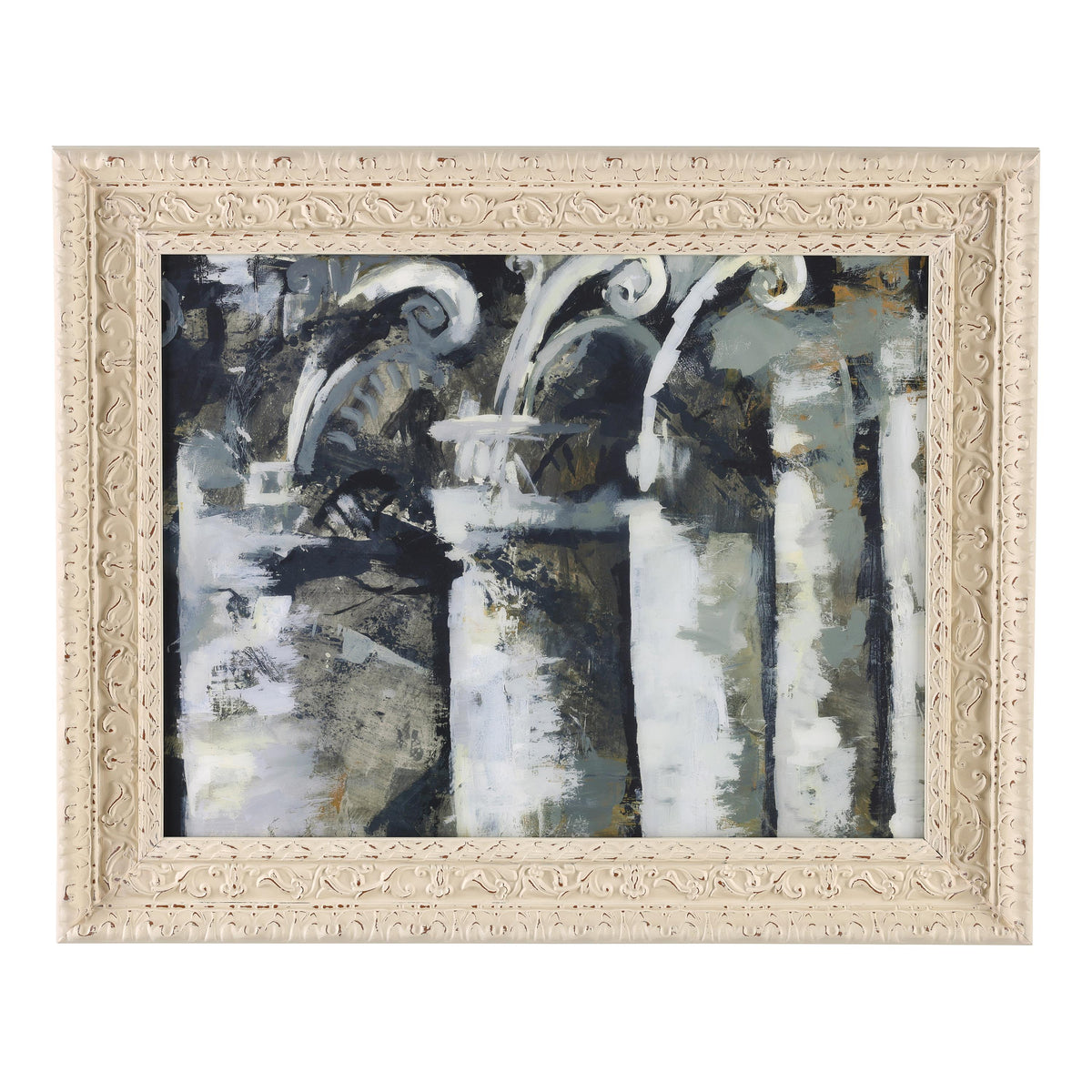 Corinthian Fragment No. 2, Small, Ornate Off-White Frame by Donna Weathers (John-Richard)