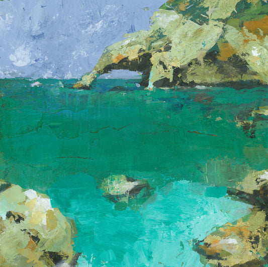 An Arched Invitation: Cala Goloritzè 11 3/4 x 11 3/4