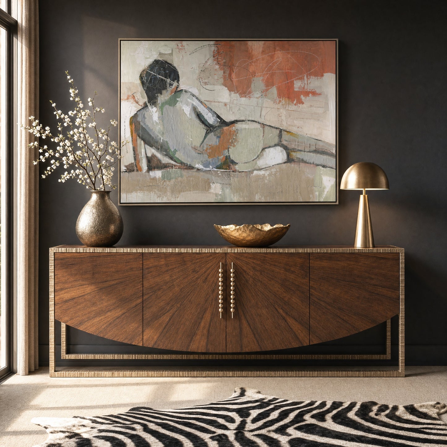 John Richard Donna Weathers' Nude in Coral 48x36
