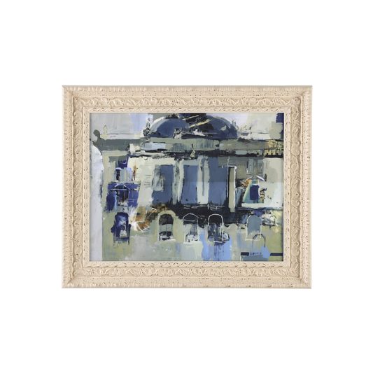 Sketch of the Place, Small, Ornate Off-White Frame by Donna Weathers (John-Richard)