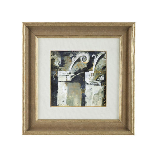 Corinthian Fragment No. 1, Small, Ornate Off-White Frame by Donna Weathers (John-Richard)