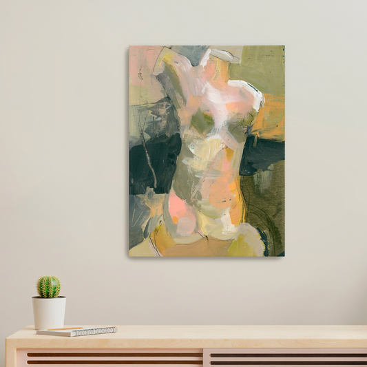 Venus With a Charcoal Twist - Limited Edition Abstract Figurative White Aluminum Art Print (Copy)