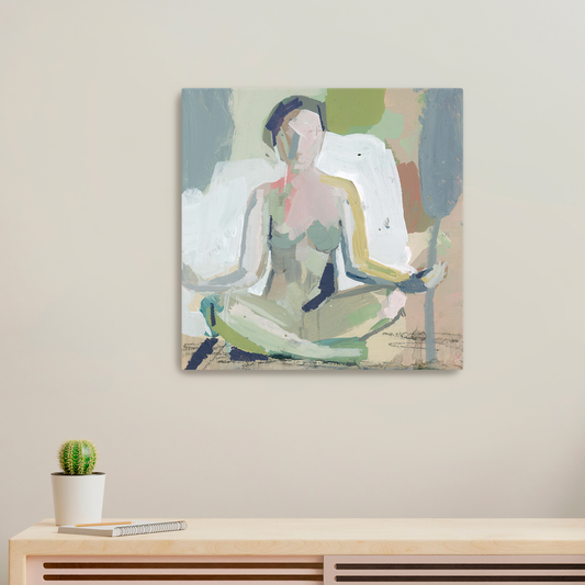 Yoga 3 - Limited Edition Abstract White Aluminum Art Print