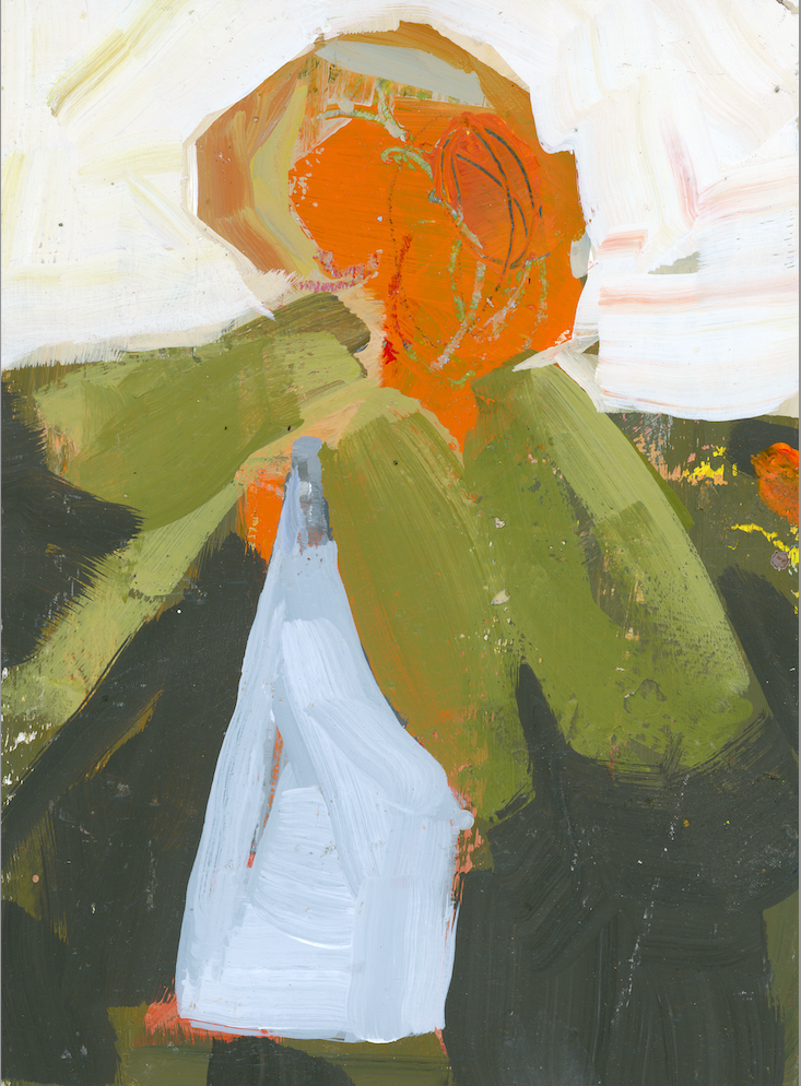 Earthy Blossom- Limited Edition Abstract Floral White Aluminum Art Print