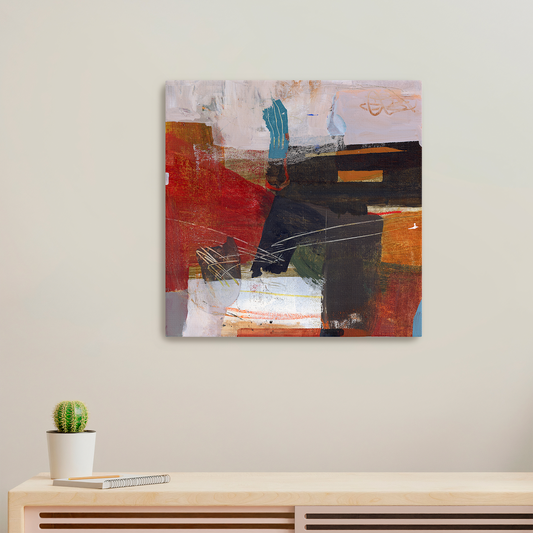 Rust & Radiance - Limited Edition Abstract White Aluminum Art Print
