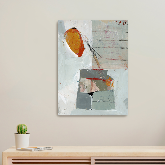 Unmuted - Limited Edition Abstract Floral White Aluminum Art Print